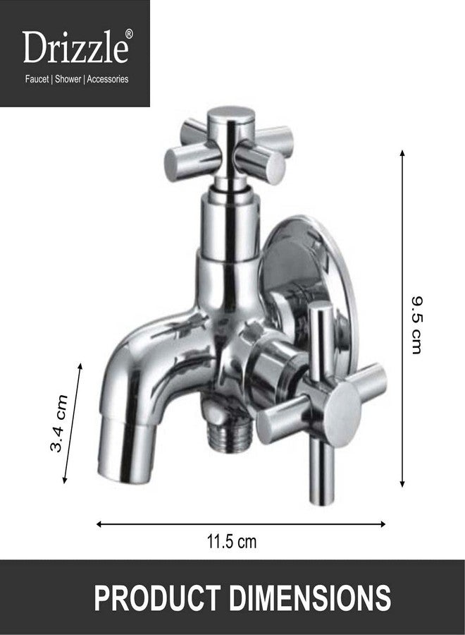 دريزل صنبور DRIZZLE Brass Corsa 2 في 1 ثنائي الاتجاه / حنفيات الحمام / حنفية ربع دورة / حنفية تدفق الرغوة (لون فضي، تشطيب كروم) - Image 2